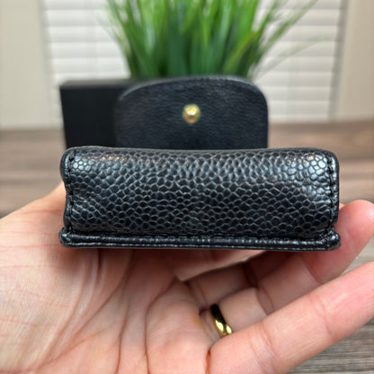 Chanel Vintage Caviar Cigarette Case Black