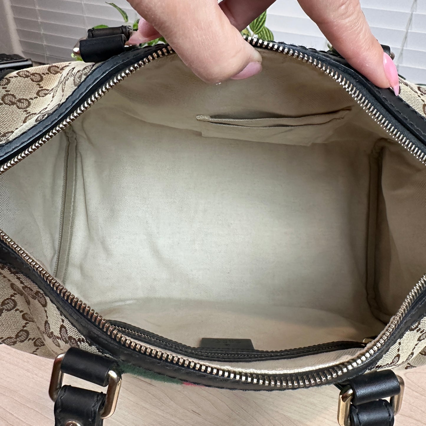 Gucci Original Boston Web  Black Leather