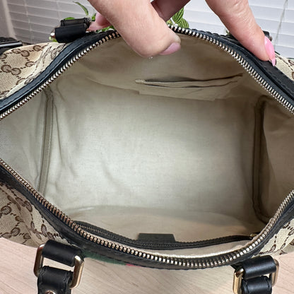 Gucci Original Boston Web  Black Leather