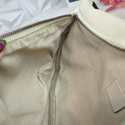 Gucci Large White Logo Print Bum Bag