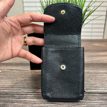 Chanel Vintage Caviar Cigarette Case Black