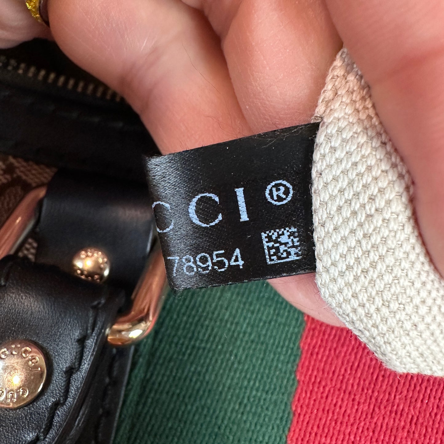 Gucci Original Boston Web  Black Leather