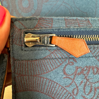 Hermes Blue Karimi MM Tote