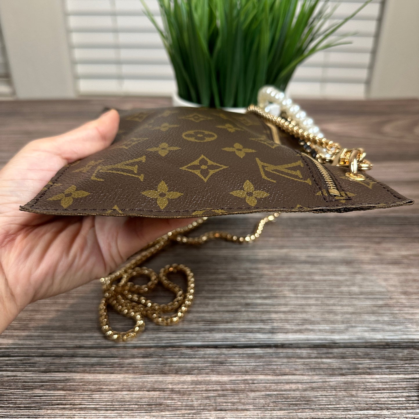 Louis Vuitton Randonnee Pouch Converted to Crossbody Clutch