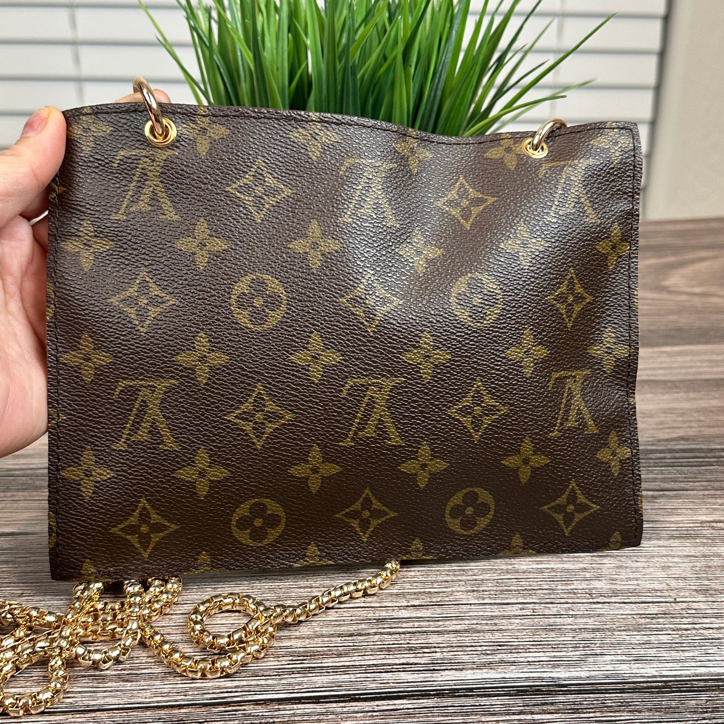 Louis Vuitton Randonnee Pouch Converted to Crossbody Clutch