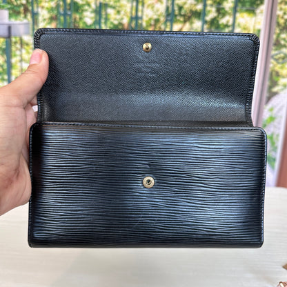 Louis Vuitton Black Epi Porte Tresor International Wallet