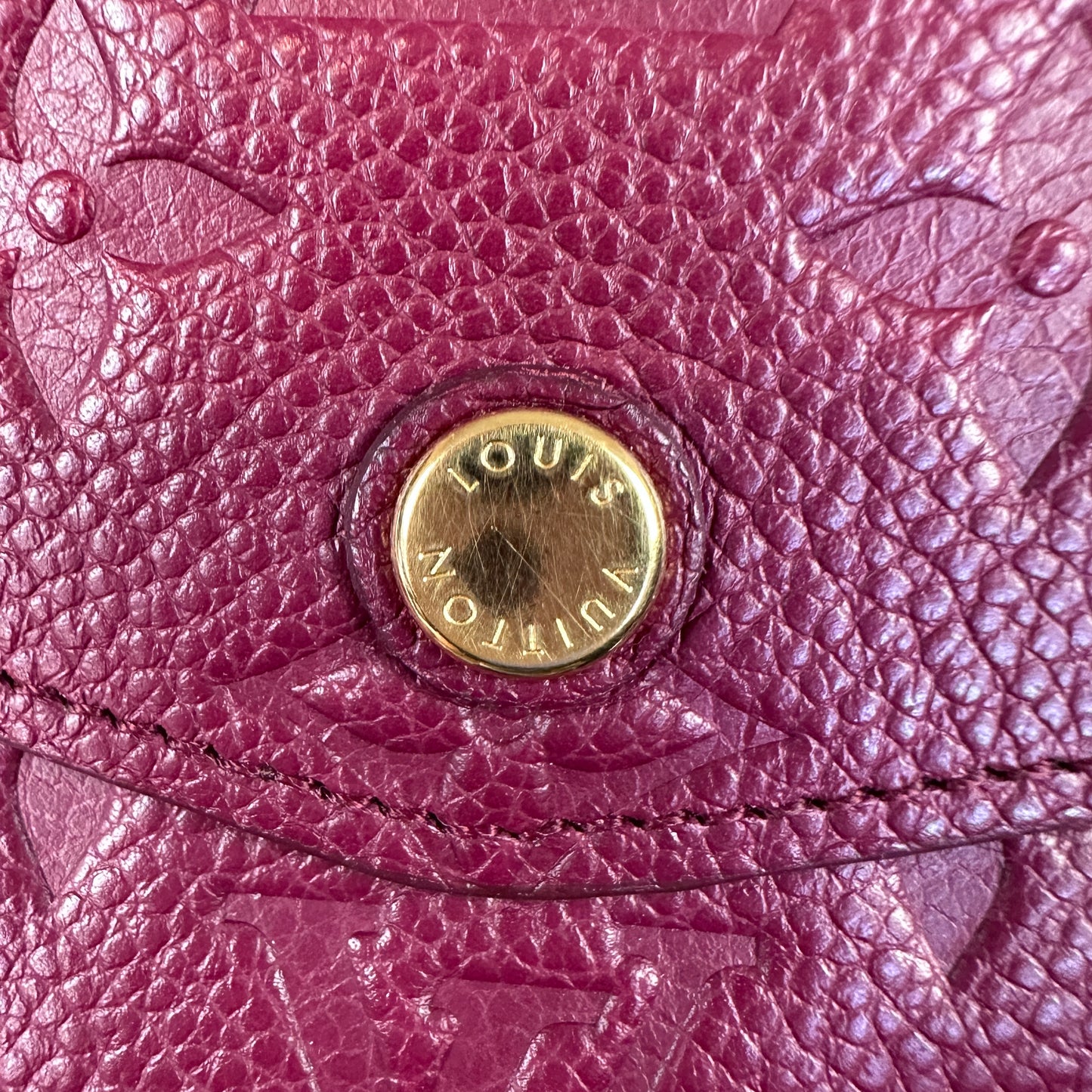 Louis Vuitton Curieuse Wallet Aurore Empreinte Leather
