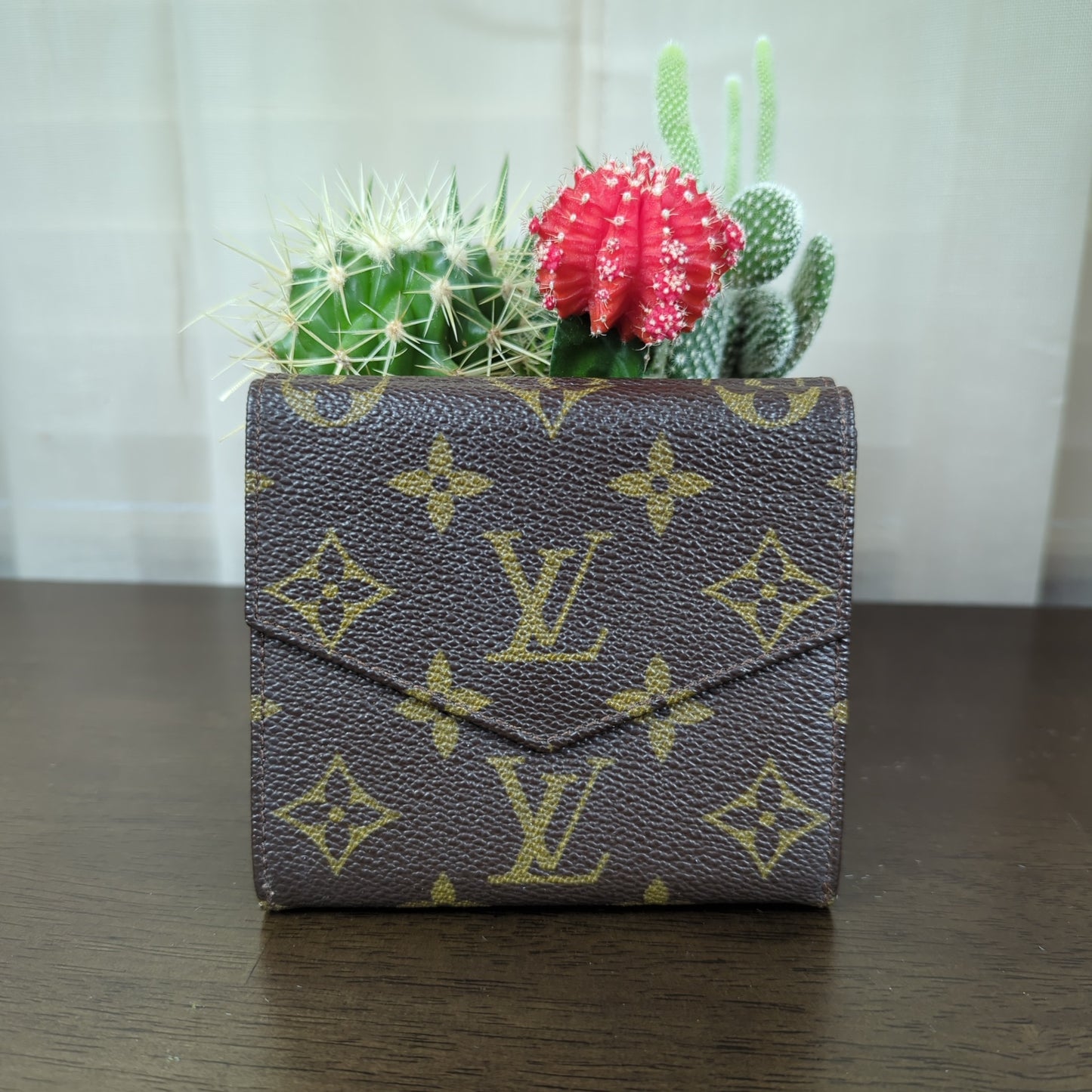 Elise Monogram Tri-Fold Wallet