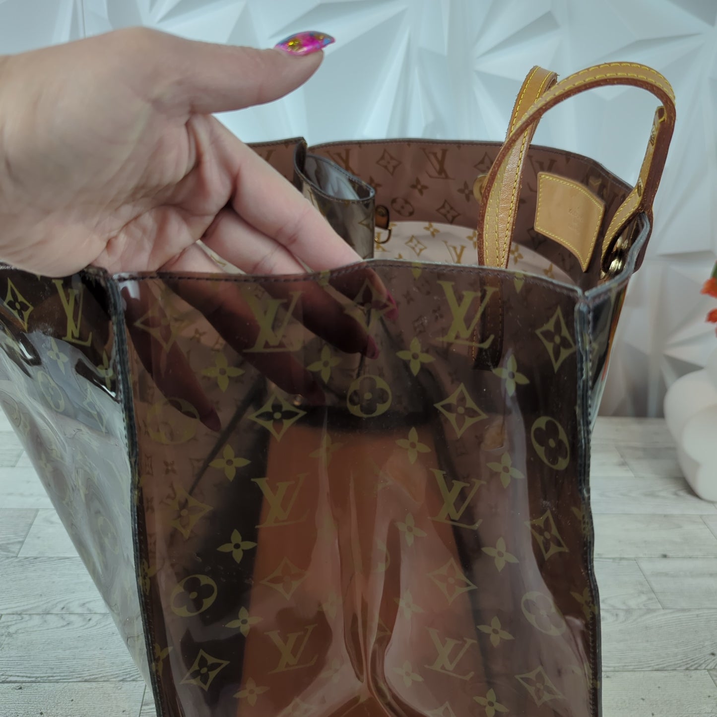 Limited Edition Monogram Vinyl Ambre Cruise Tote Bag