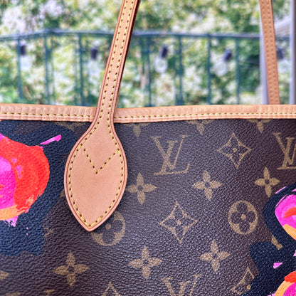 Louis Vuitton Limited Edition Stephen Sprouse Monogram Roses Neverfull MM