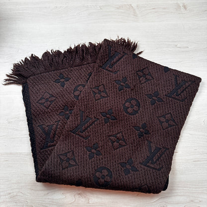 Louis Vuitton Logomania Scarf Brown