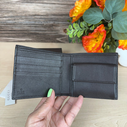 Gucci Micro GG Unisex Bifold Wallet Brown