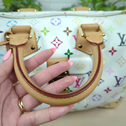 Louis Vuitton Murakami White Multicolor Monogram Speedy 30