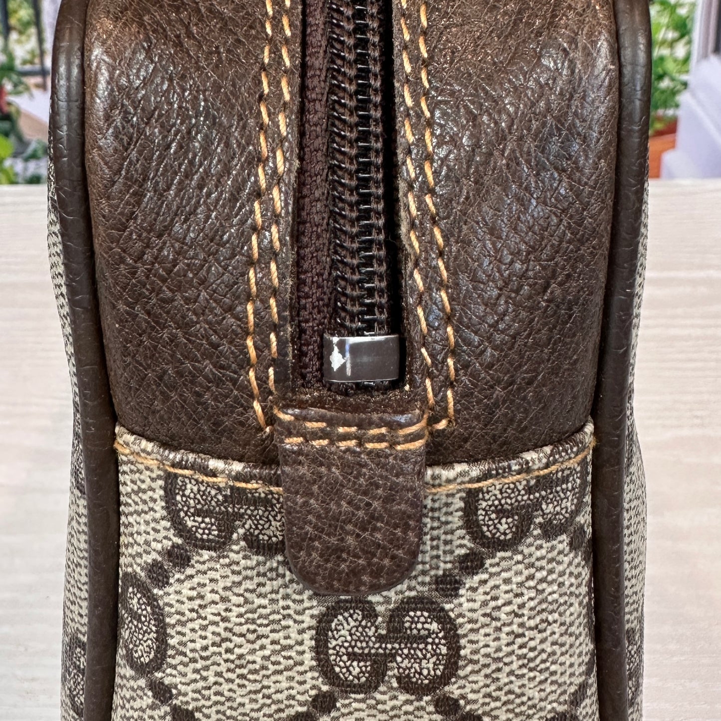 Gucci Vintage GG Web Sherry Line Clutch Bag