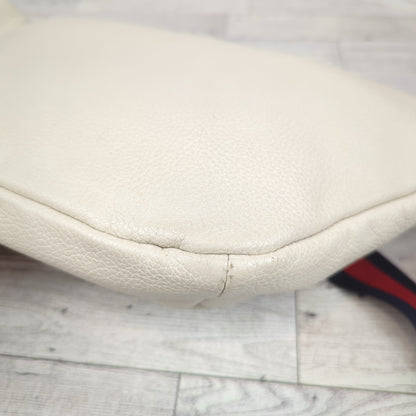 Gucci Large White Logo Print Bum Bag