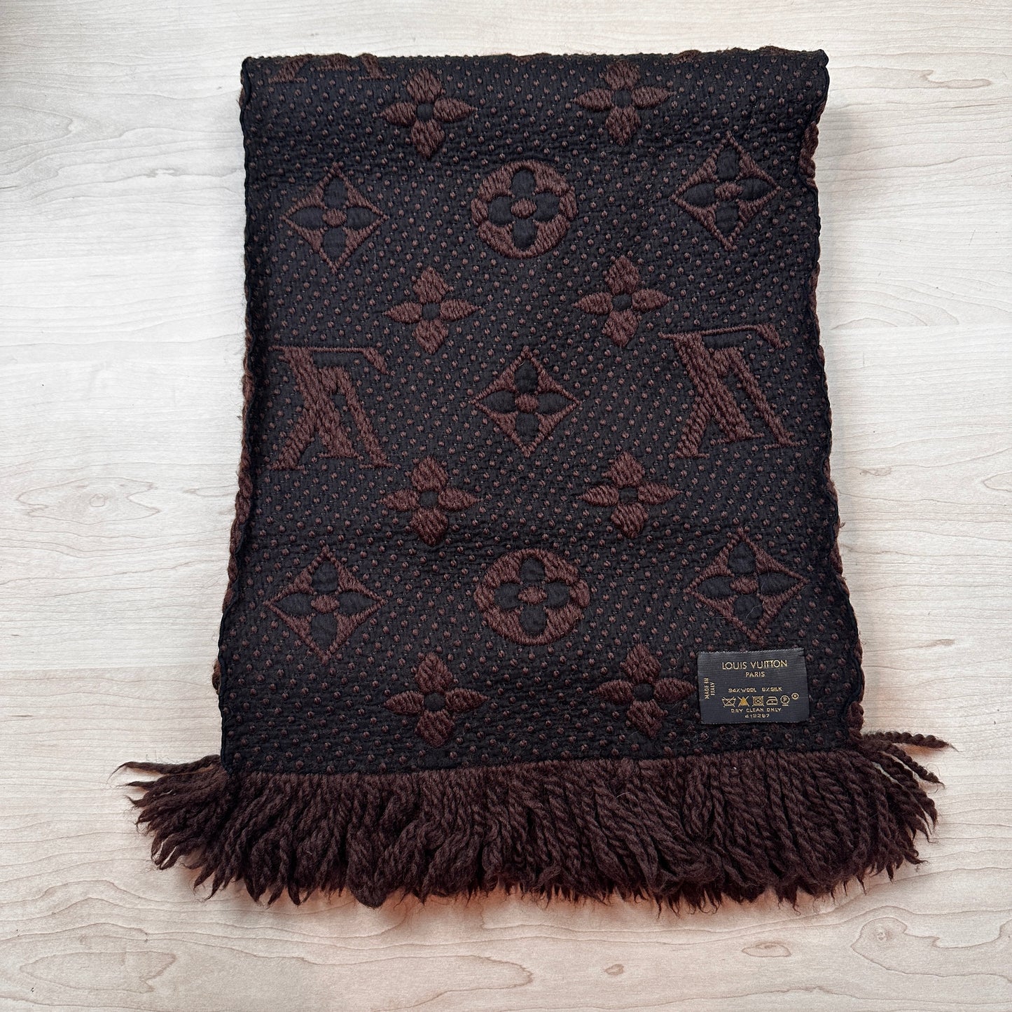 Louis Vuitton Logomania Scarf Brown