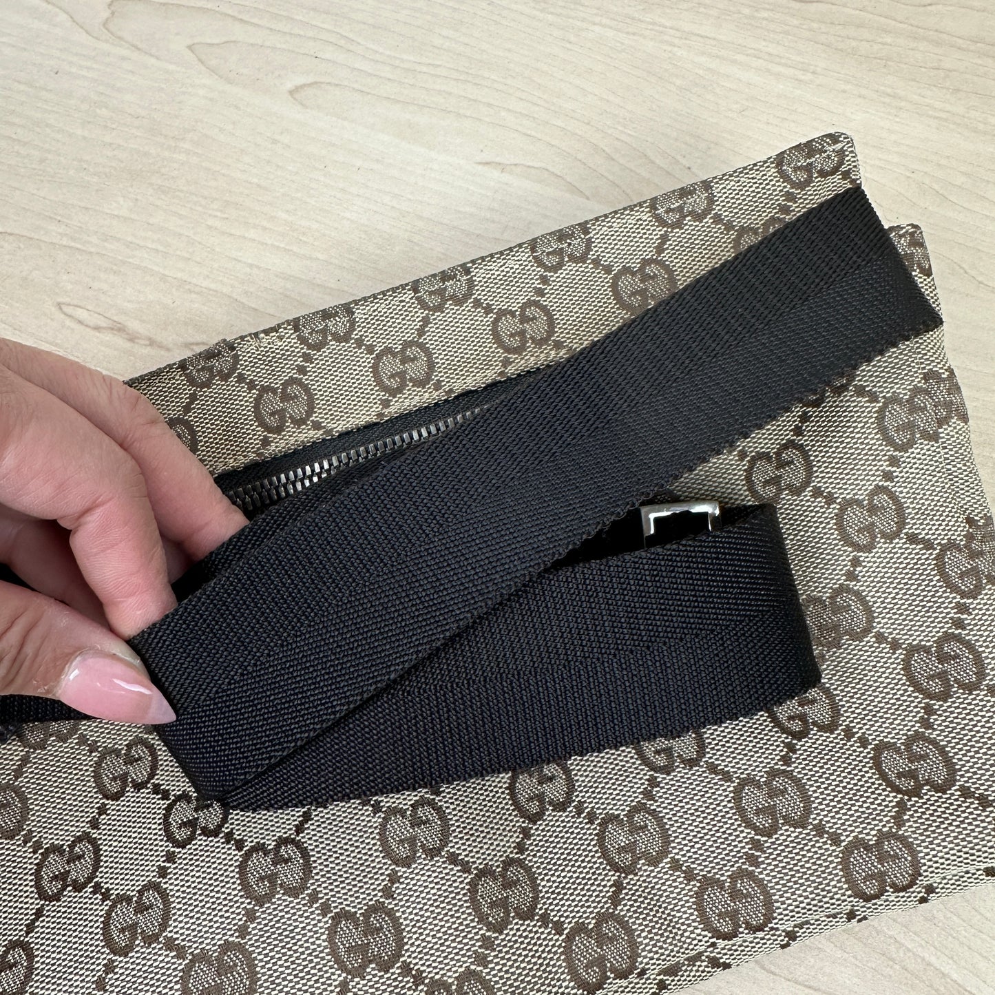 Gucci GG Original Canvas Belt Bag Dark brown