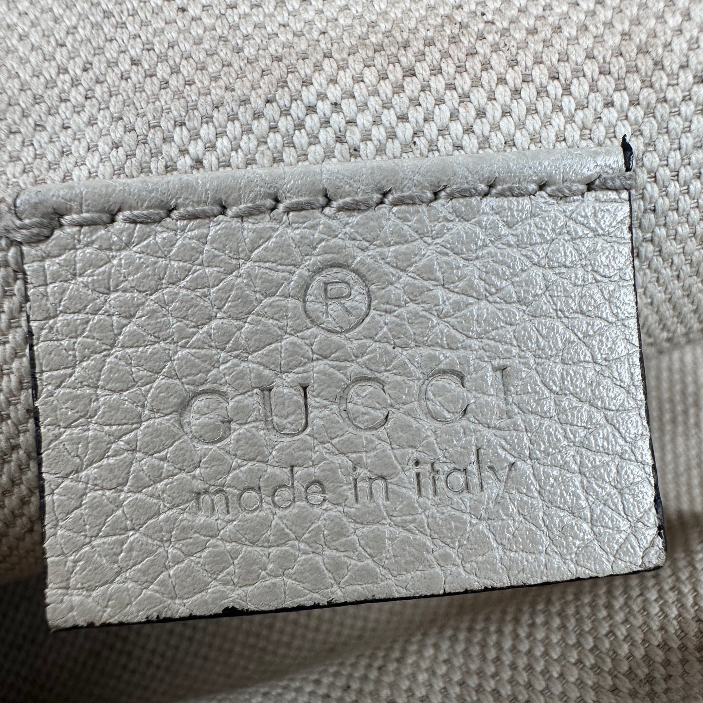 Gucci Large White Logo Print Bum Bag