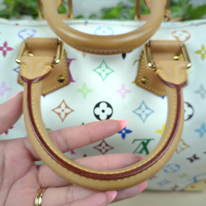 Louis Vuitton Murakami White Multicolor Monogram Speedy 30