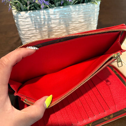 Daily Organizer Clutch Wallet in Cherry Red