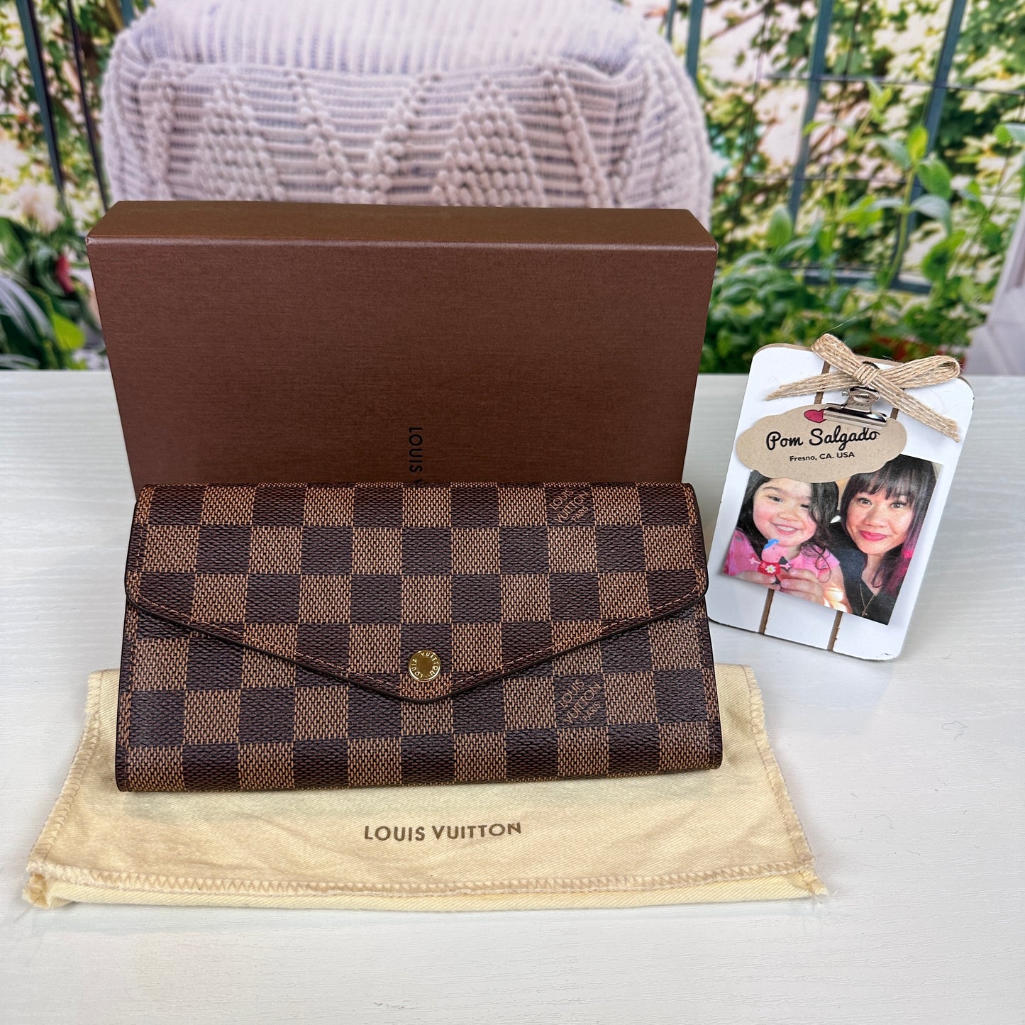 Louis Vuitton Damier Sarah Wallet New Model