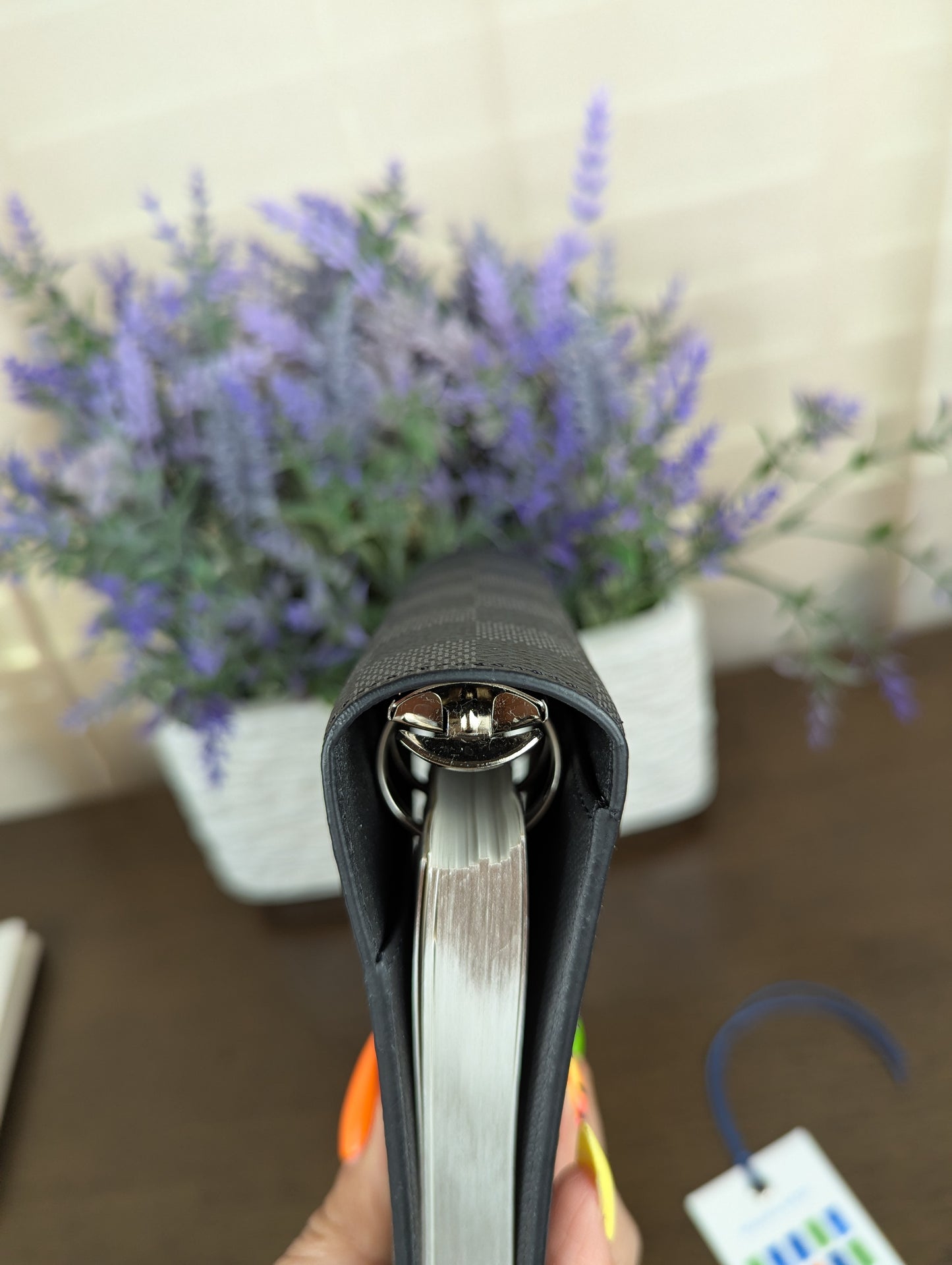 Damier Graphite Medium Ring Agenda