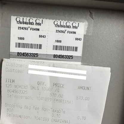 Gucci Black GG Imprime Coated Canvas Wallet on Chain