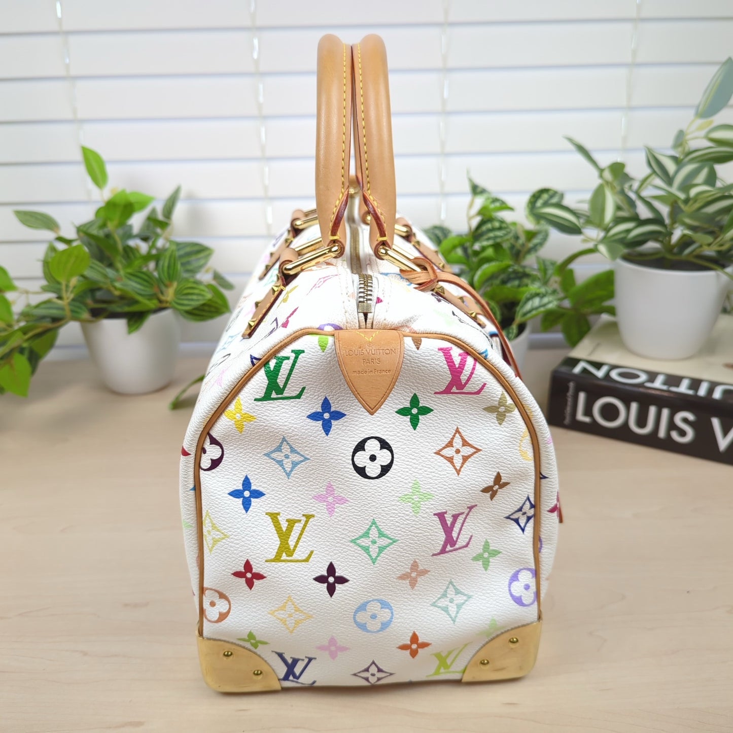 Louis Vuitton Murakami White Multicolor Monogram Speedy 30