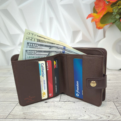 Louis Vuitton Damier Ebene Compact Bifold Zip Wallet