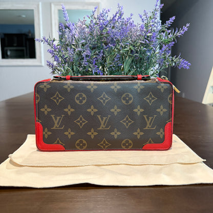 Daily Organizer Clutch Wallet in Cherry Red