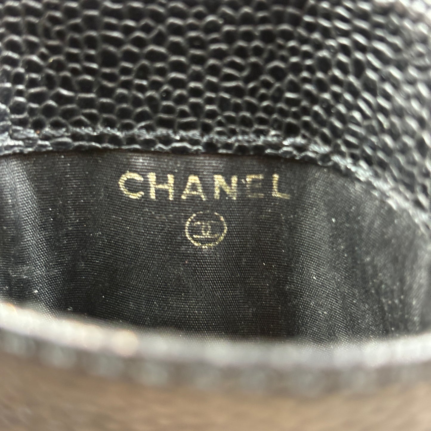 Chanel Vintage Caviar Cigarette Case Black