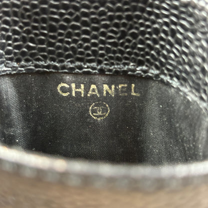 Chanel Vintage Caviar Cigarette Case Black