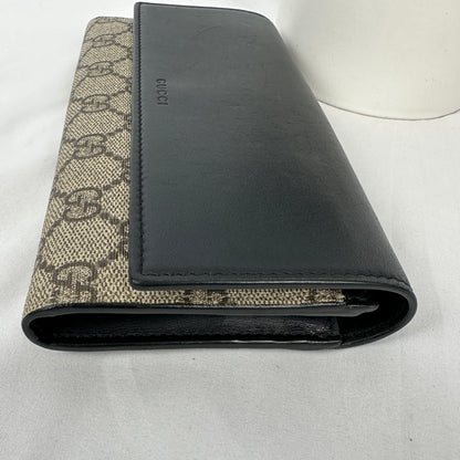 Gucci GG Supreme Continental Wallet Black