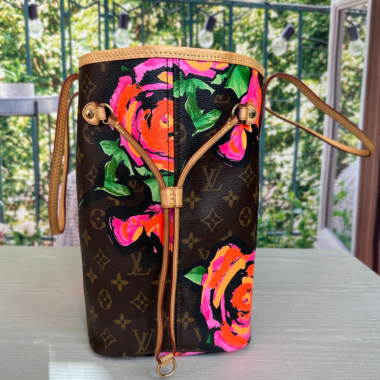 Louis Vuitton Limited Edition Stephen Sprouse Monogram Roses Neverfull MM