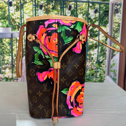 Louis Vuitton Limited Edition Stephen Sprouse Monogram Roses Neverfull MM