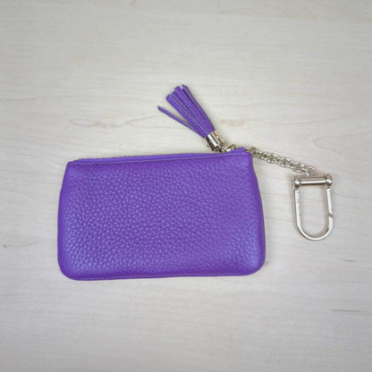 Gucci Purple Pebbled Calfskin Soho Key Case