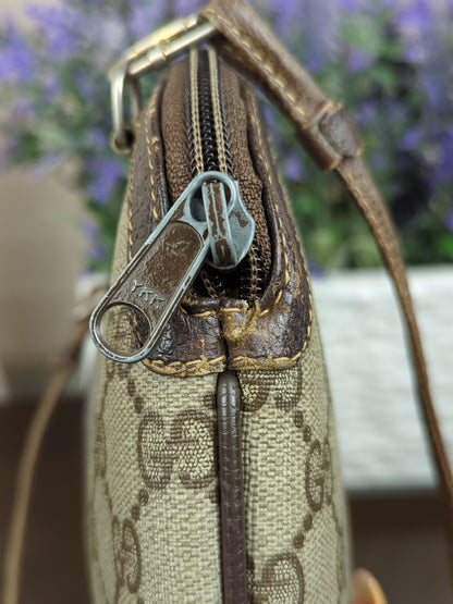 Vintage Sherryline Brown Monogram Crossbody Bag