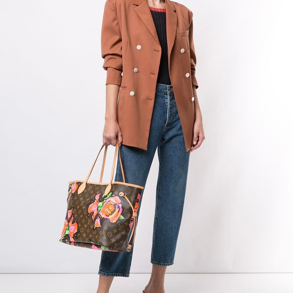 Louis Vuitton Limited Edition Stephen Sprouse Monogram Roses Neverfull MM