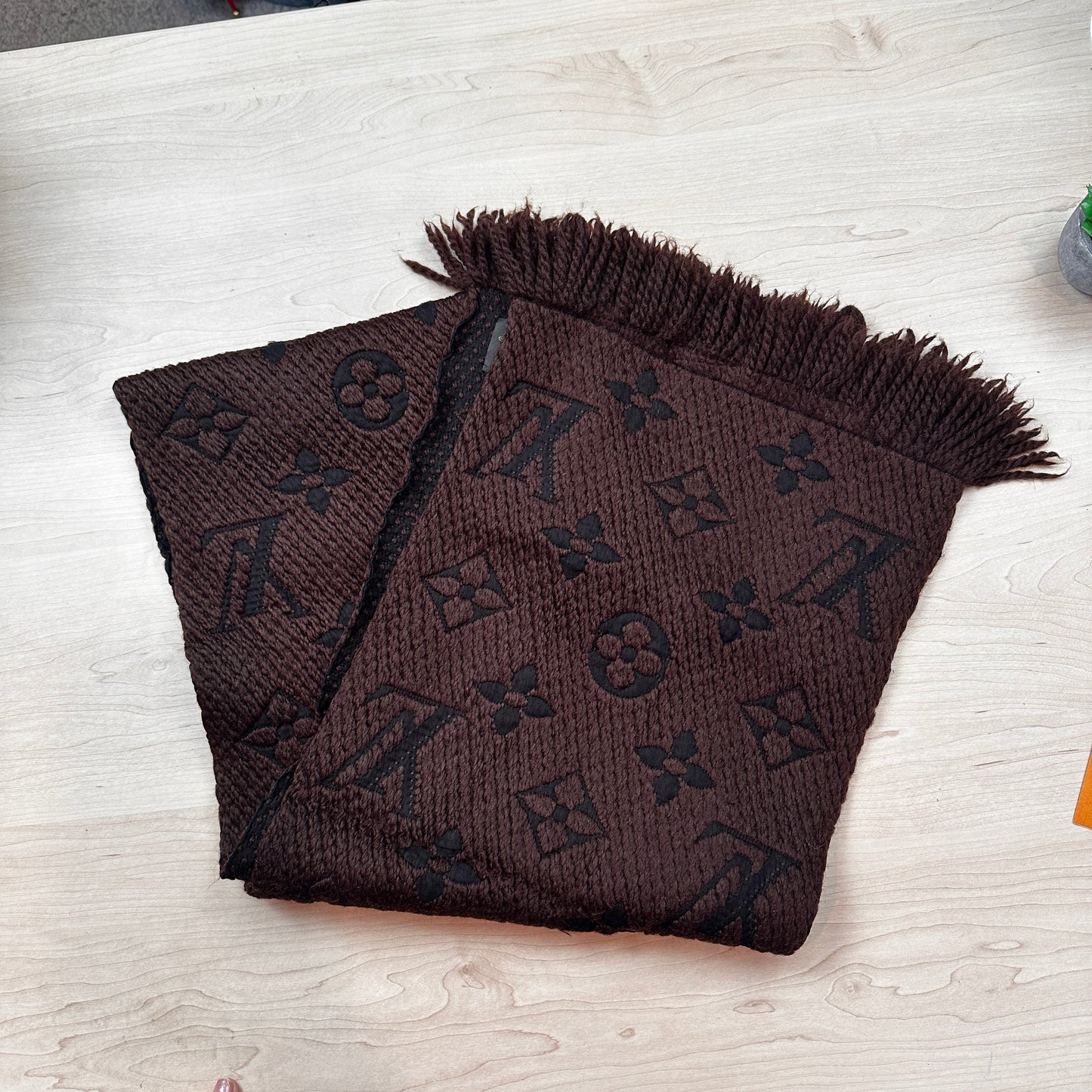 Louis Vuitton Logomania Scarf Brown
