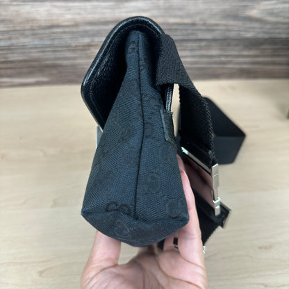 Gucci GG Web Buckle Belt Bag Black