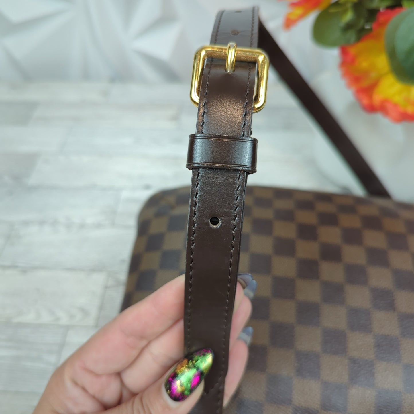 Louis Vuitton Damier Ebene Bloomsbury PM Crossbody Bag