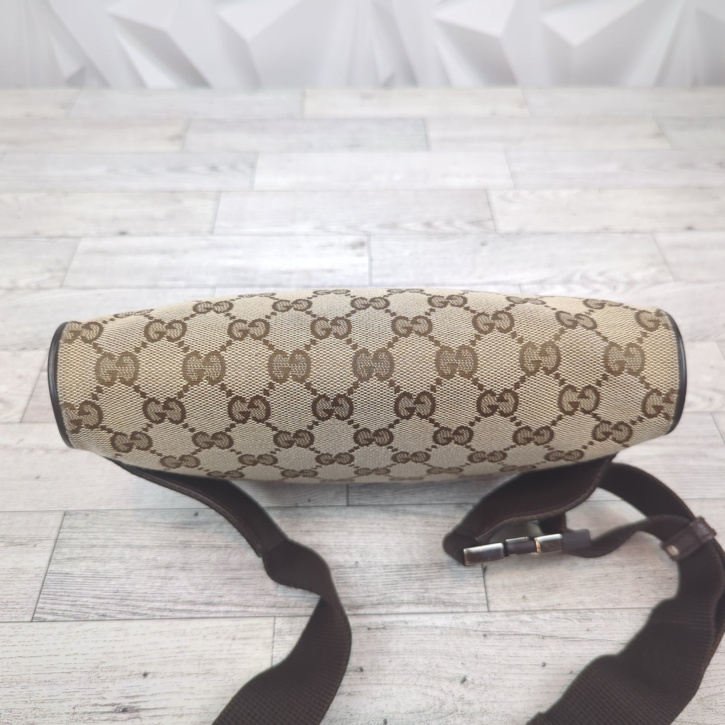 Gucci Original Monogram Belt Bag Dark Brown