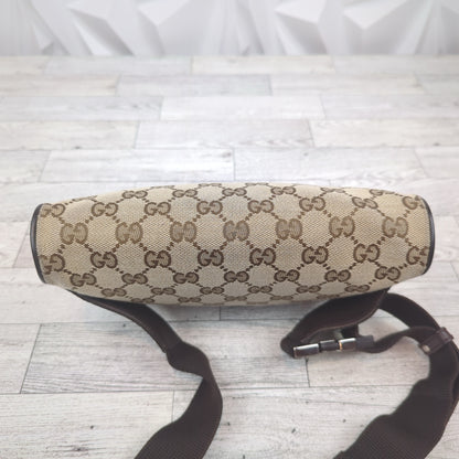 Gucci Original Monogram Belt Bag Dark Brown