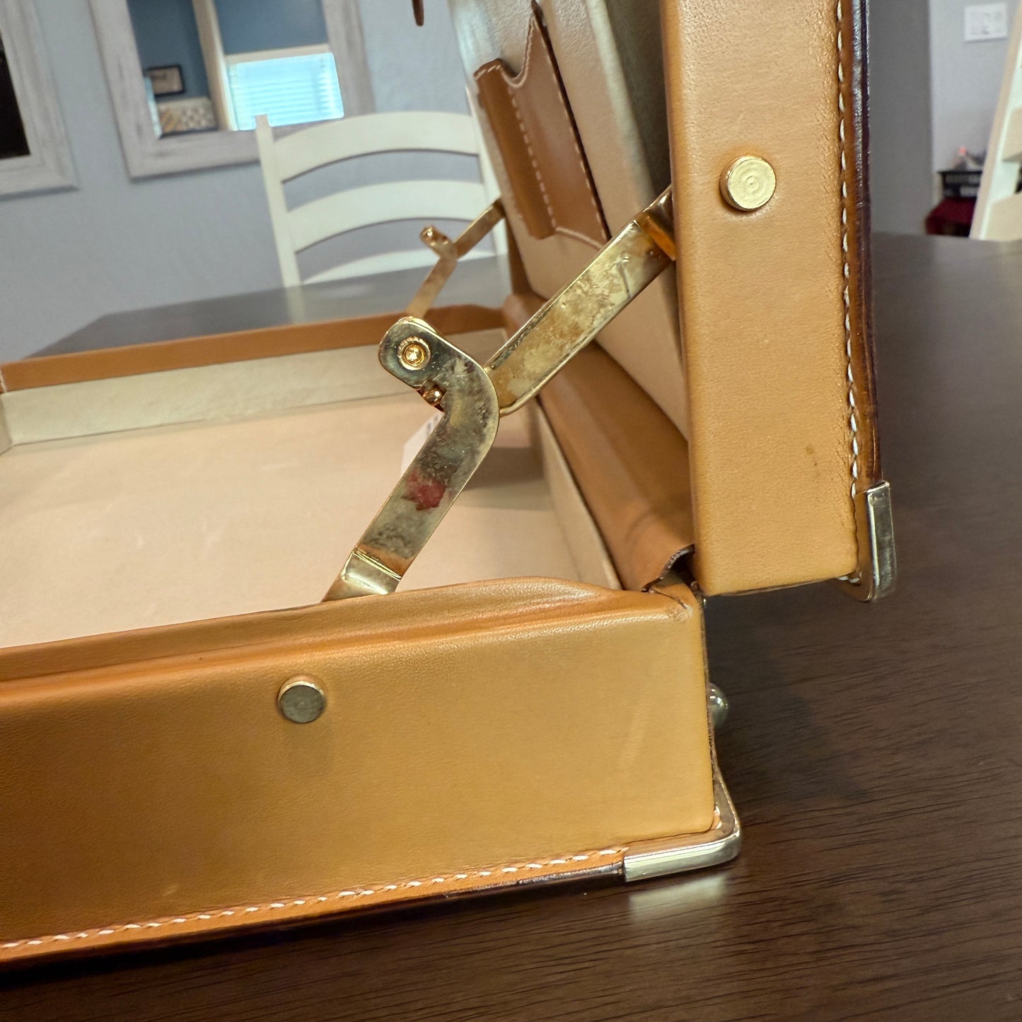 Beige/Brown Micro GG Hard Briefcase