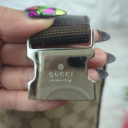 Gucci Original Monogram Belt Bag Dark Brown