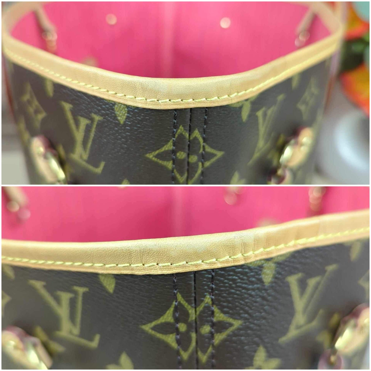 Louis Vuitton Limited Edition Grenade Pink V Neverfull MM