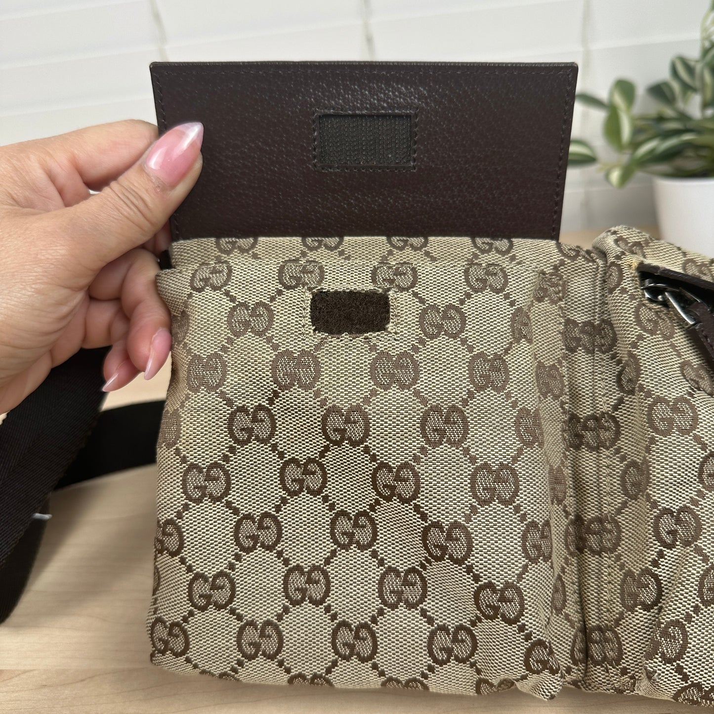 Gucci GG Original Canvas Belt Bag Dark brown