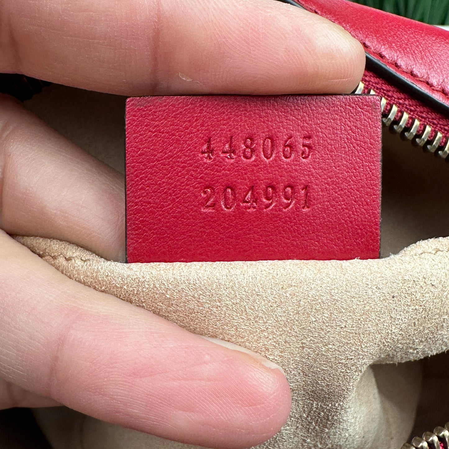 Gucci Calfskin Matelasse Mini GG Marmont Bag Red