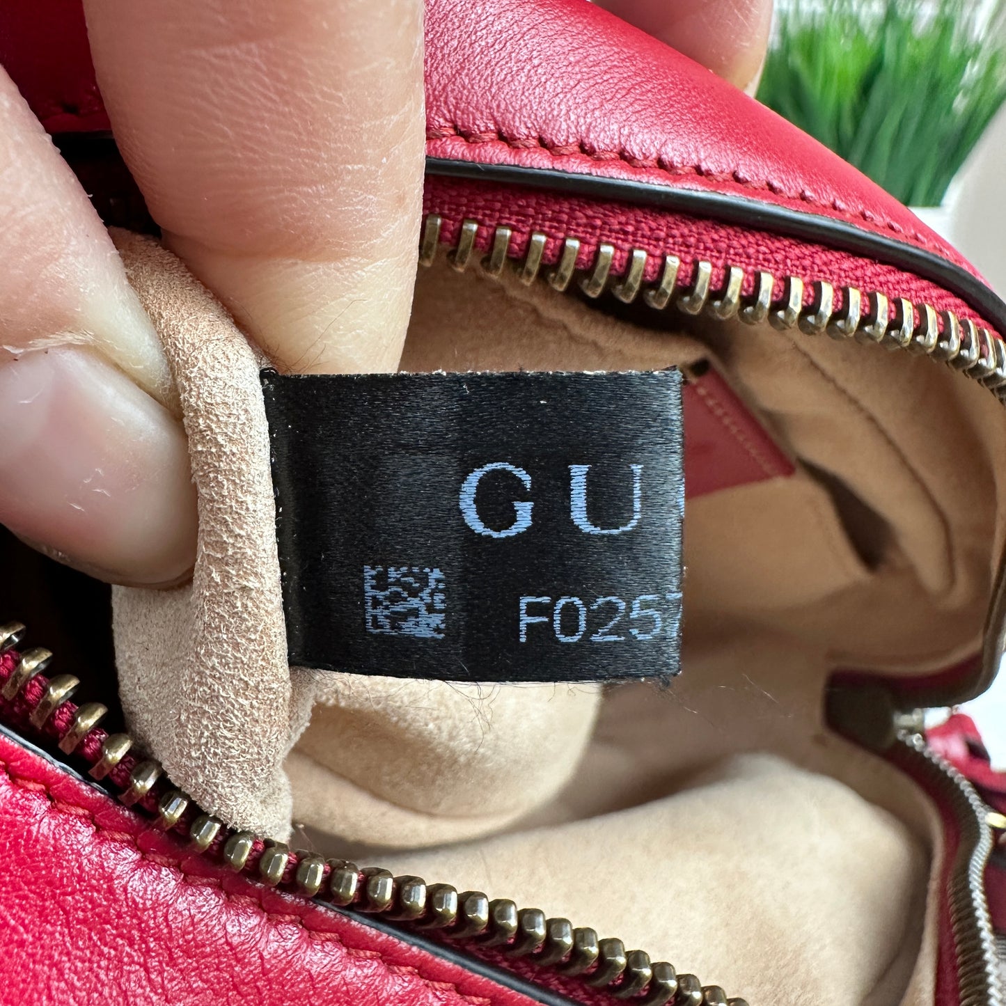 Gucci Calfskin Matelasse Mini GG Marmont Bag Red