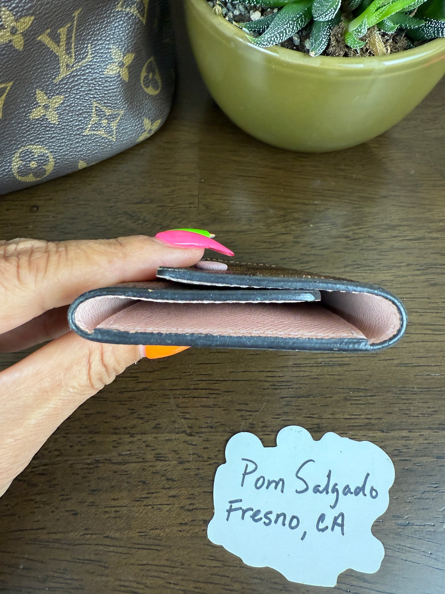 Damier Ebene 6-Ring Key Holder Rose Ballerine Pink